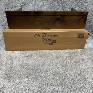Vintage Home Interiors Wooden Wall Shelf W Plate Groove 1370 5 1/4 X 23 1/2"